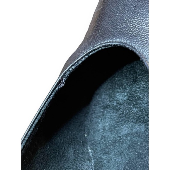 Stuart Weitzman Women’s Black Leather Gold Studded Heels - Size 5.5 B - Picture 13 of 15